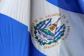 The El Salvador natio<em></em>nal flag hangs outside the Co<em></em>nsulate General of El Salvador in Manhattan, New York City, U.S. January 8, 2018. REUTERS/Andrew Kelly/File Photo