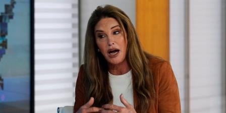 Caitlyn Jenner, a Republican candidate for California governor, is interviewed on the Fox News Channel's "America's Newsroom" television program, Wednesday, May 26, 2021, in New York. (Associated Press)