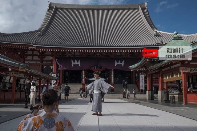 Sensoji Temple in Tokyo's Asakusa district, a popular tourist spot, in August 